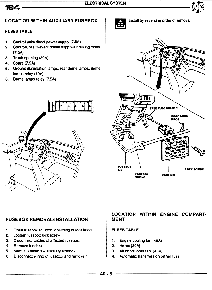 Electrical System, page 5  Alfa Romeo 164 Engine Wiring Diagram    BerlinaSportivo